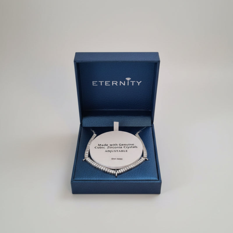 Elegantes Armband, Silber plattiert mit Zirkonia-Kristallen – ETERNITY inkl. Schmuckbox