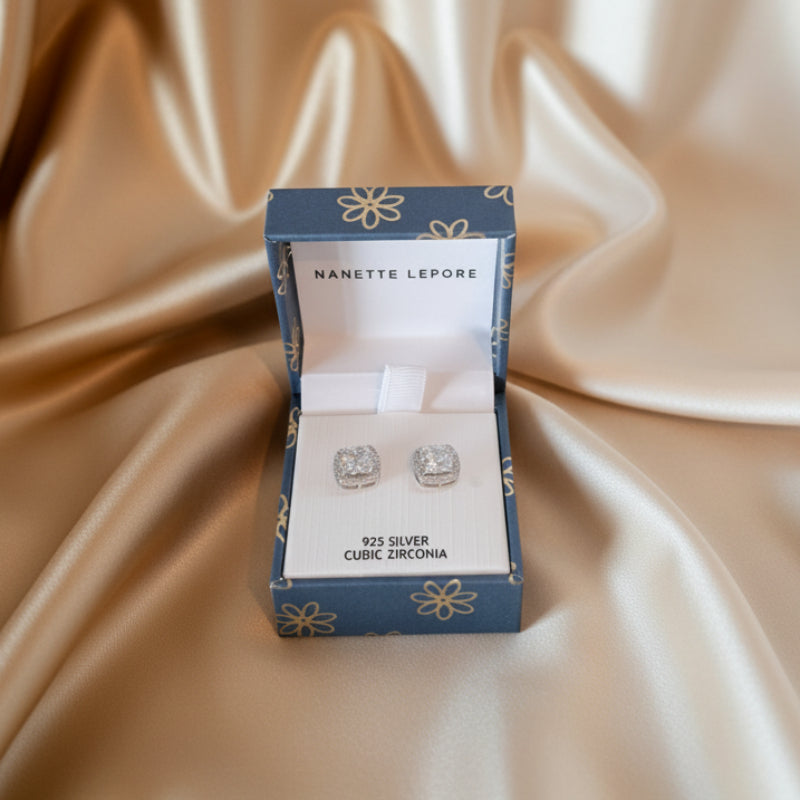 Elegante Ohrringe, 925 Silber mit Cubic Zirkonia-Kristallen – NANETTE LEPORE inkl. Schmuckbox