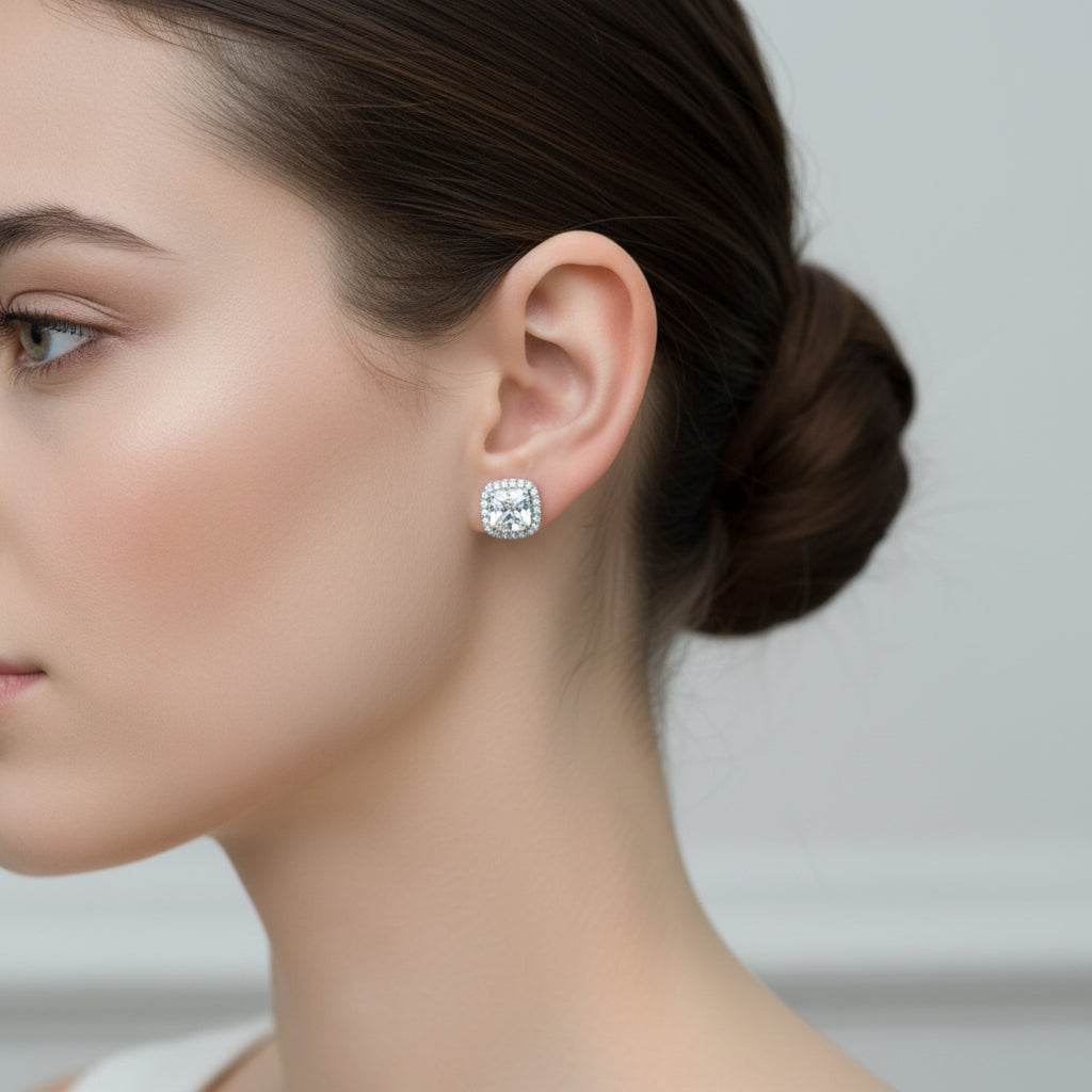 Elegante Ohrringe, 925 Silber mit Cubic Zirkonia-Kristallen – NANETTE LEPORE inkl. Schmuckbox