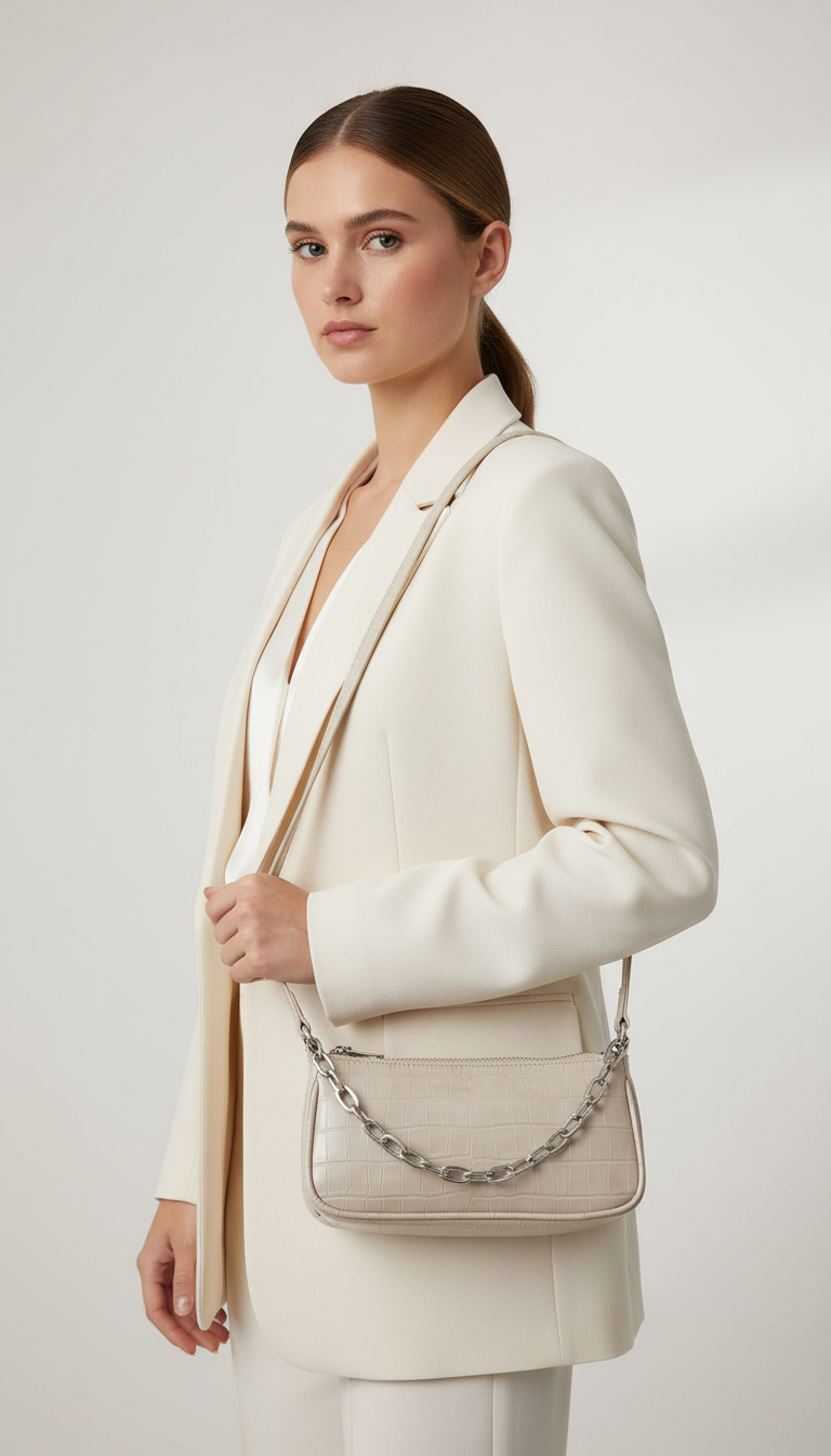 Kleine Umhängetasche mit Krokodilstruktur – Pull & Bear